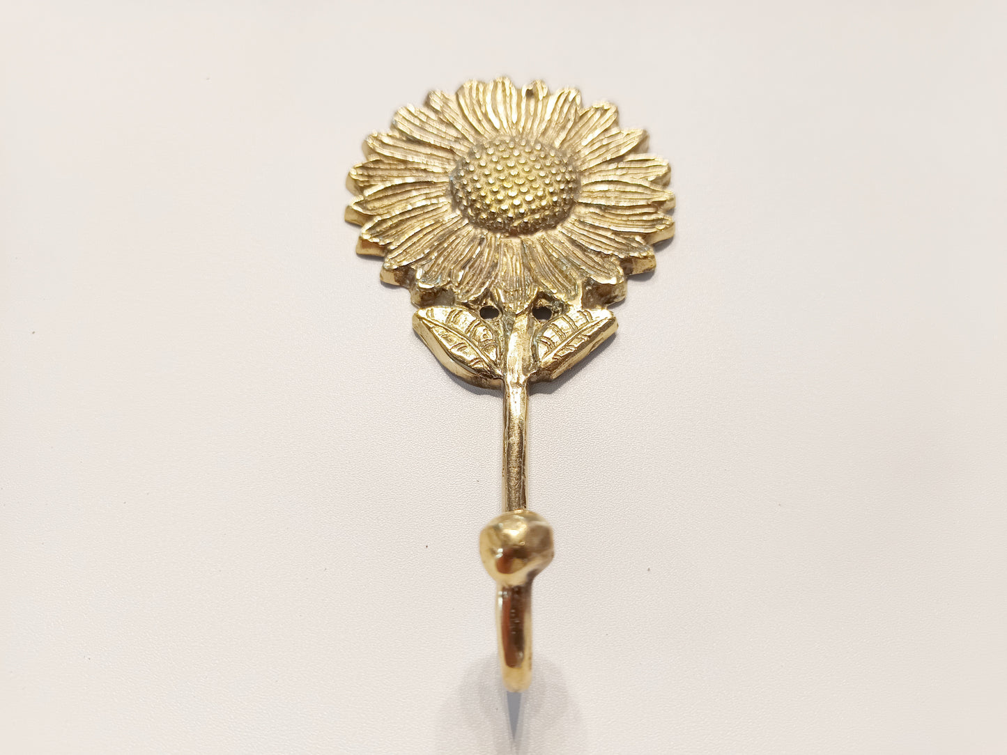 Sunflower brass wall hook, antique brass flower coat rack
