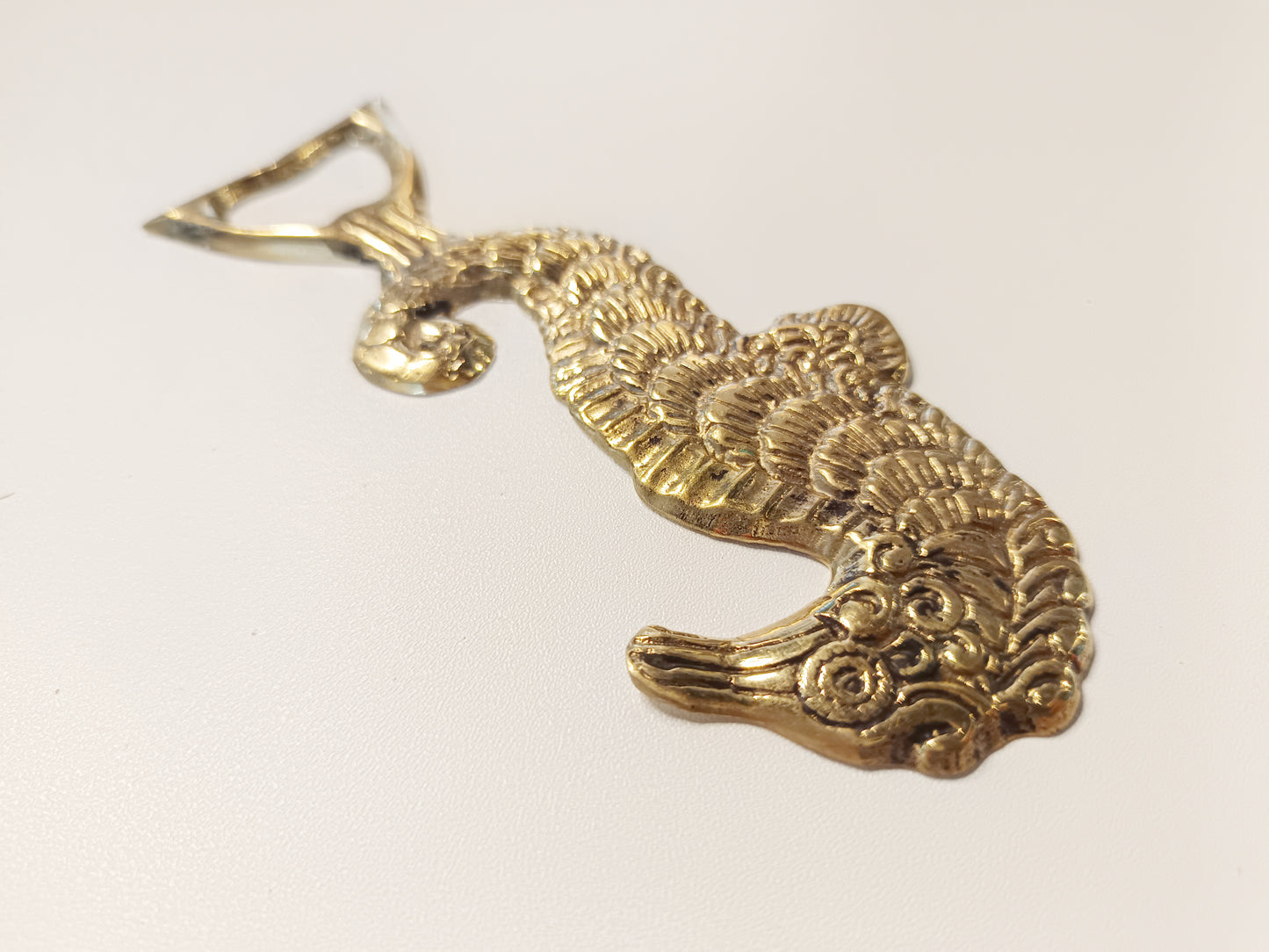 Seadragon brass bottle opener, antique brass dragon of sea beer cap opener