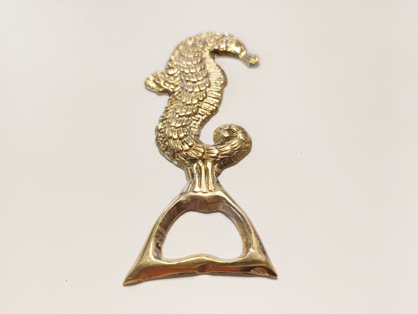 Seadragon brass bottle opener, antique brass dragon of sea beer cap opener
