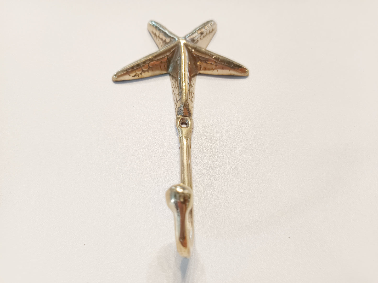 Starfish brass wall hook, antique brass seastar coat rack