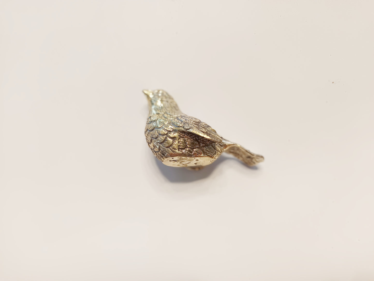 Robin bird brass figurine, antique brass pigeon miniature