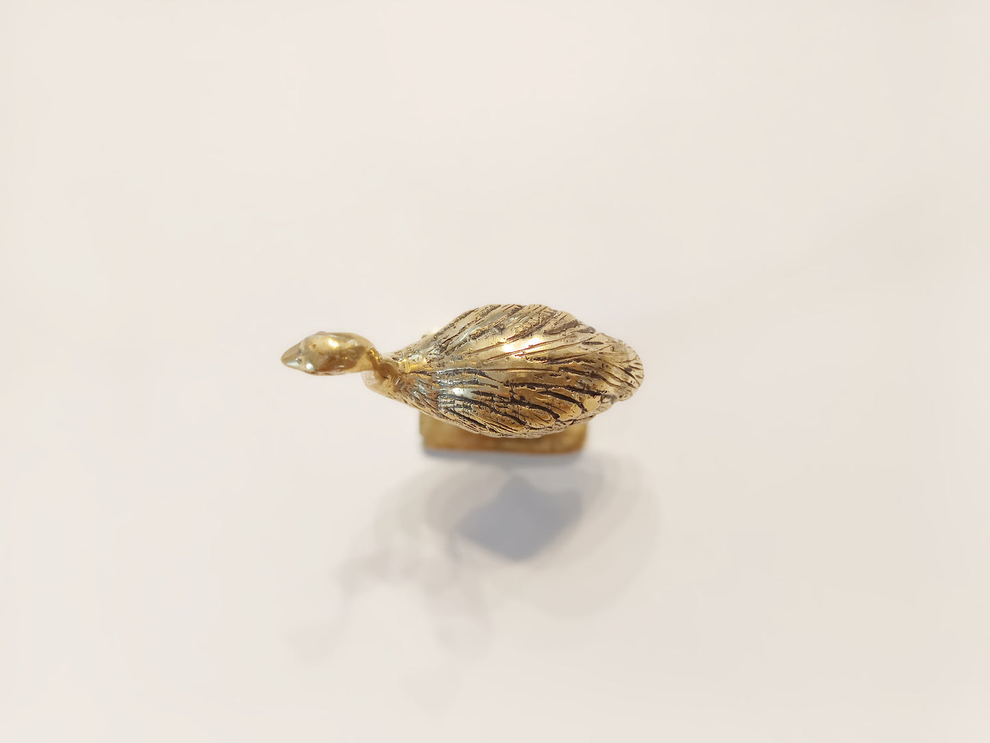 Ostrich brass figurine, antique brass land bird miniature