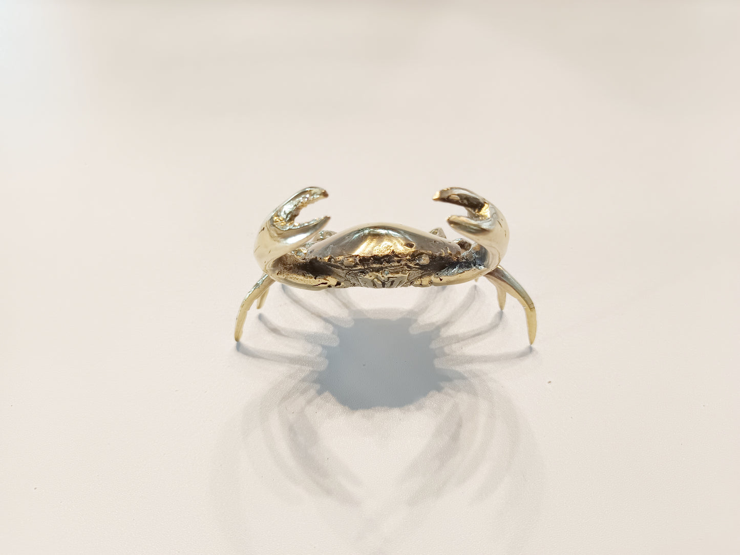 Crab brass figurine, antique brass hermit miniature