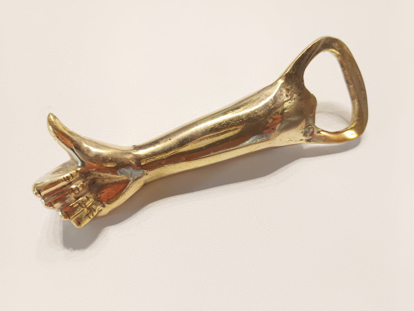 Thumbs up brass bottle opener, antique brass approval sign beer cap opener .
