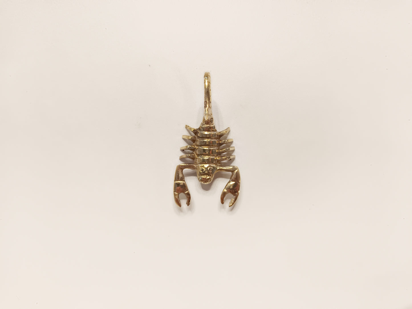 Scorpion brass figurine, antique brass dessert creature miniature.