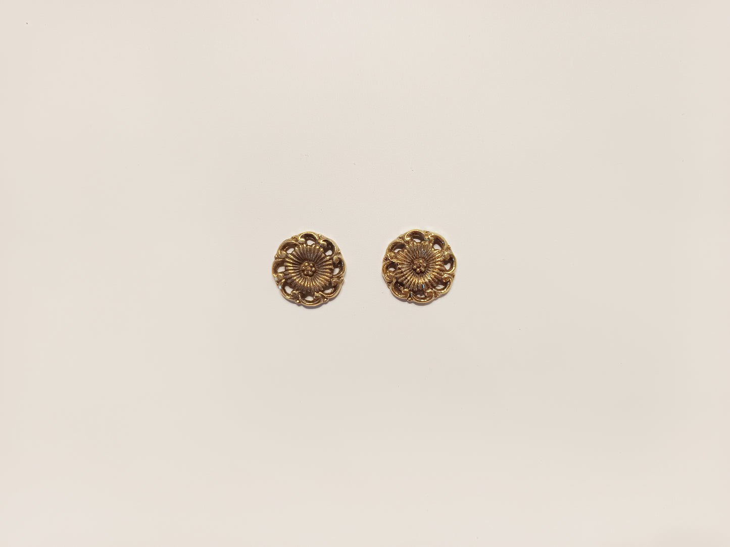 Brass small dandelion flower incense stick holder, set of 2