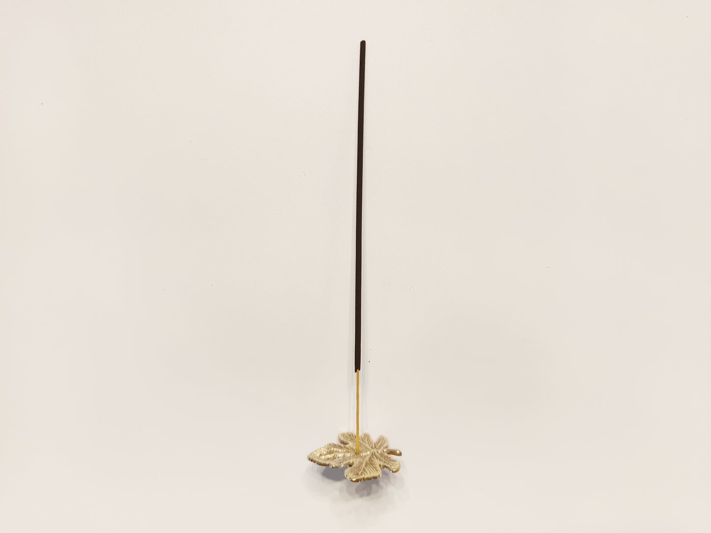 Brass small maple leaf incense stick holder, set of 2