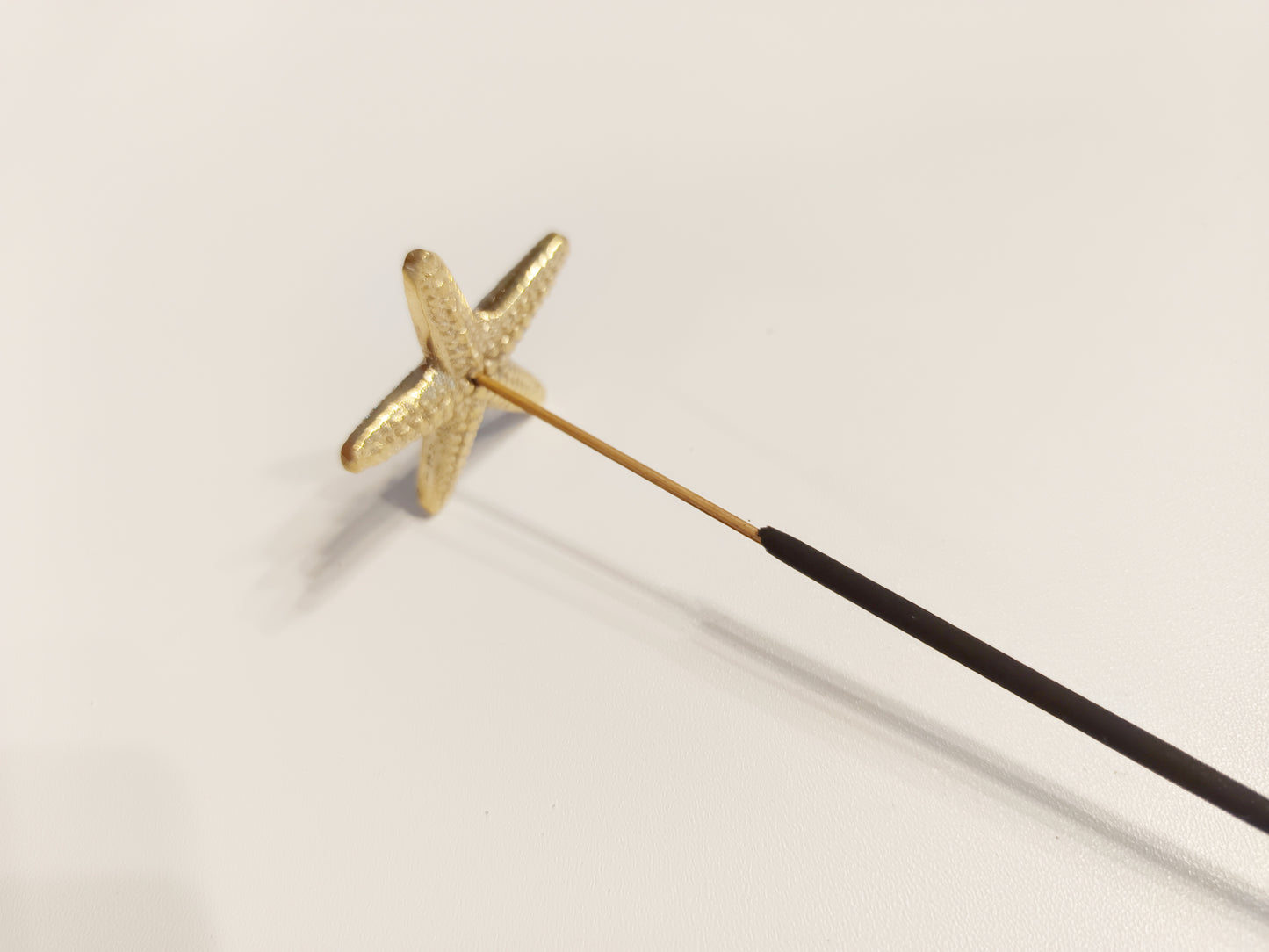 Brass small starfish incense stick holder, set of 2
