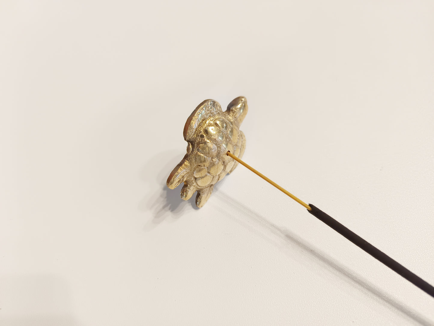 Brass small turtle incense stick holder, set of 2