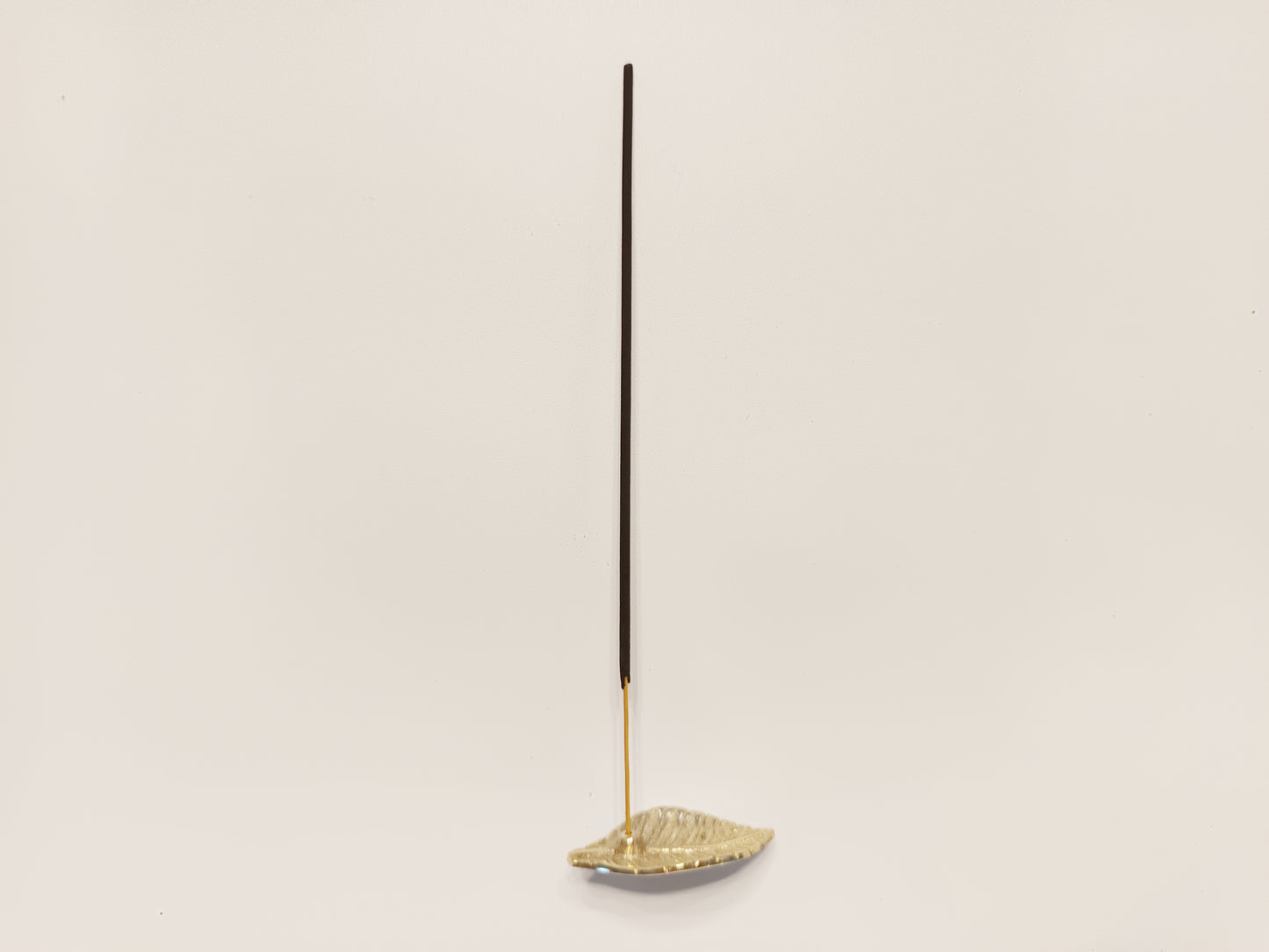 Brass small branch leaf incense stick holder, set of 2