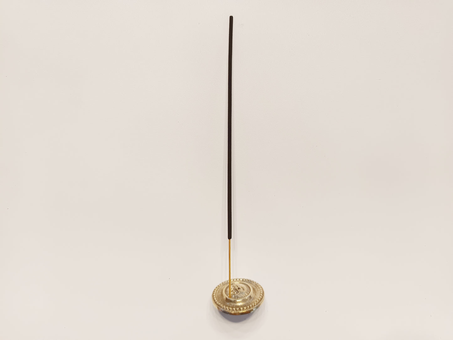 Brass small Aztec face incense stick holder, set of 2