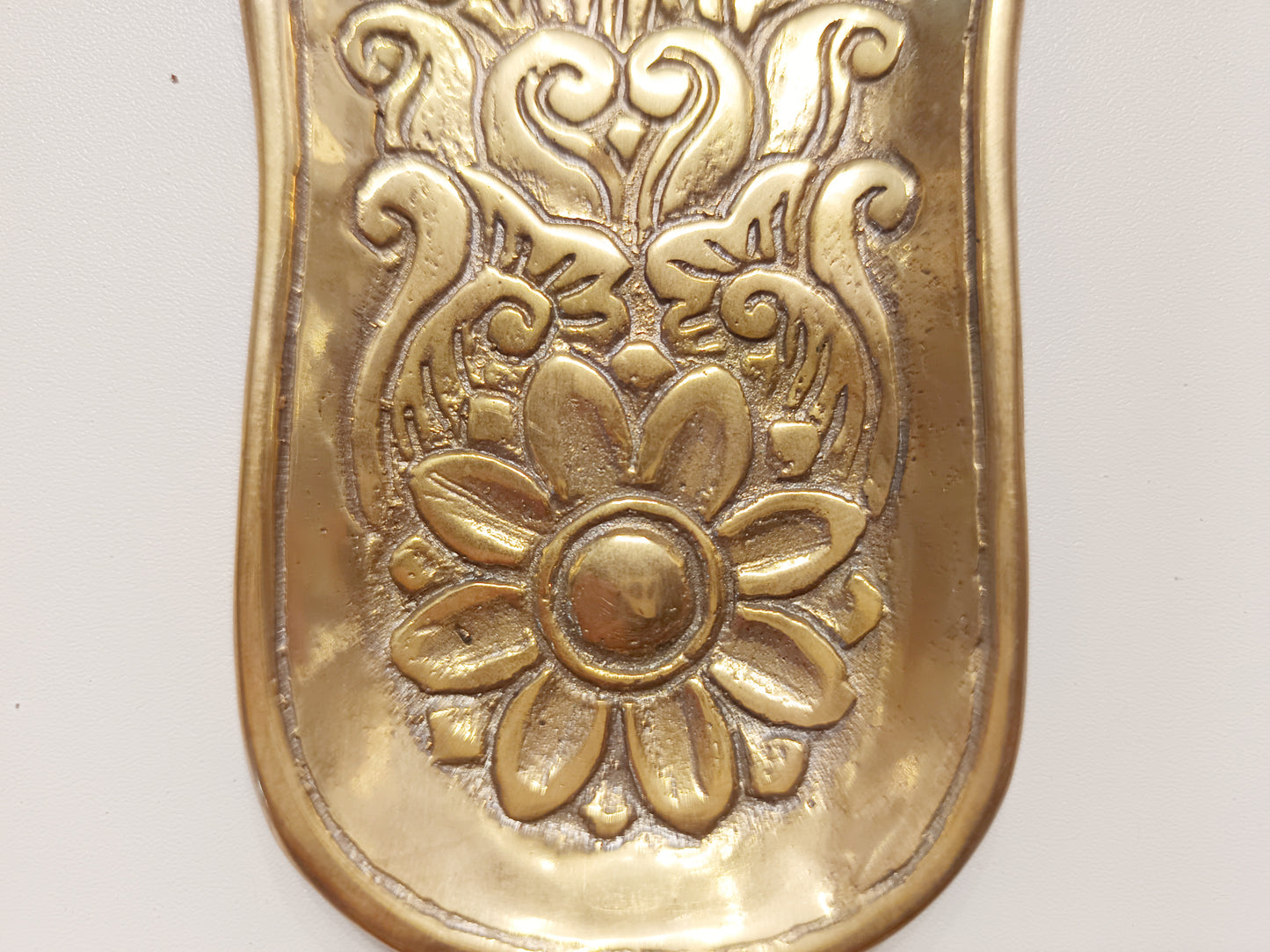 Feet sole brass ring dish, antique brass trinket plate.