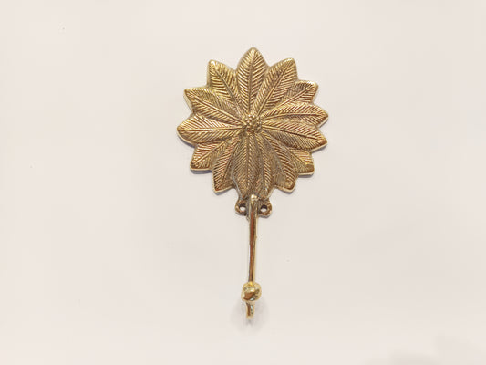 Dandelion brass wall hook, antique brass flower coat rack