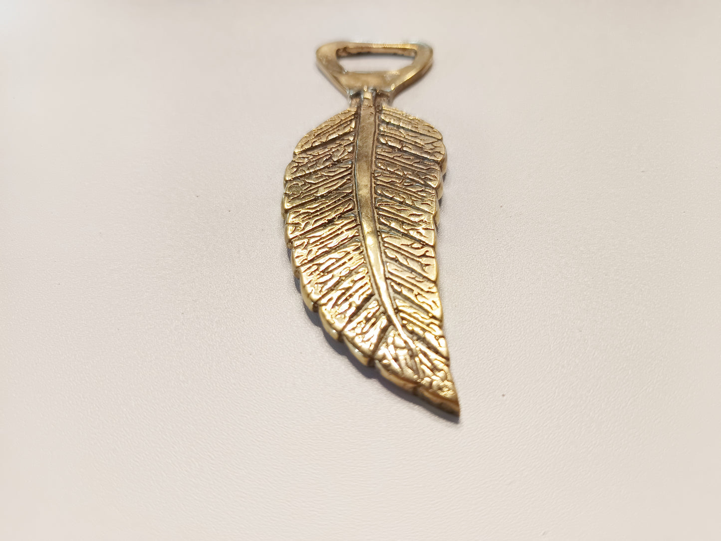 Banana leaf brass bottle opener, antique brass tree leaf beer cap opener