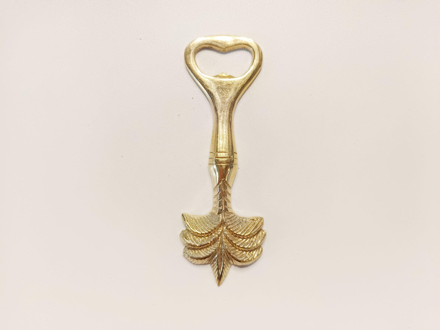 Coconut tree brass bottle opener, antique brass palm tree beer cap opener