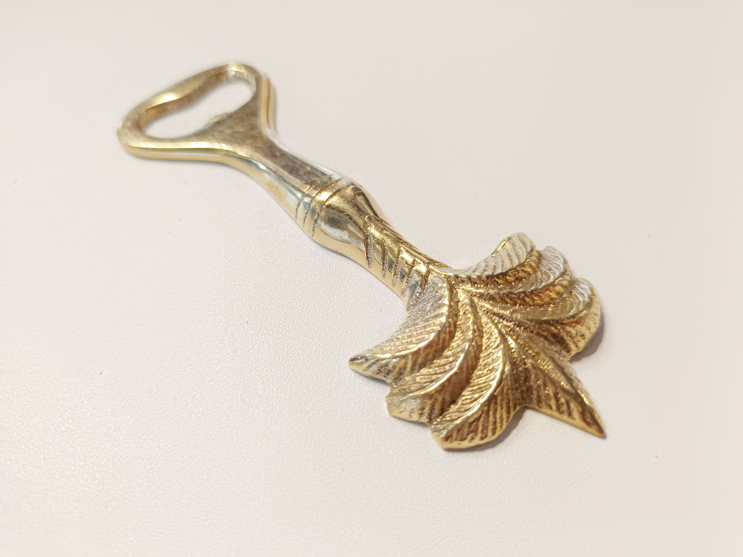 Coconut tree brass bottle opener, antique brass palm tree beer cap opener