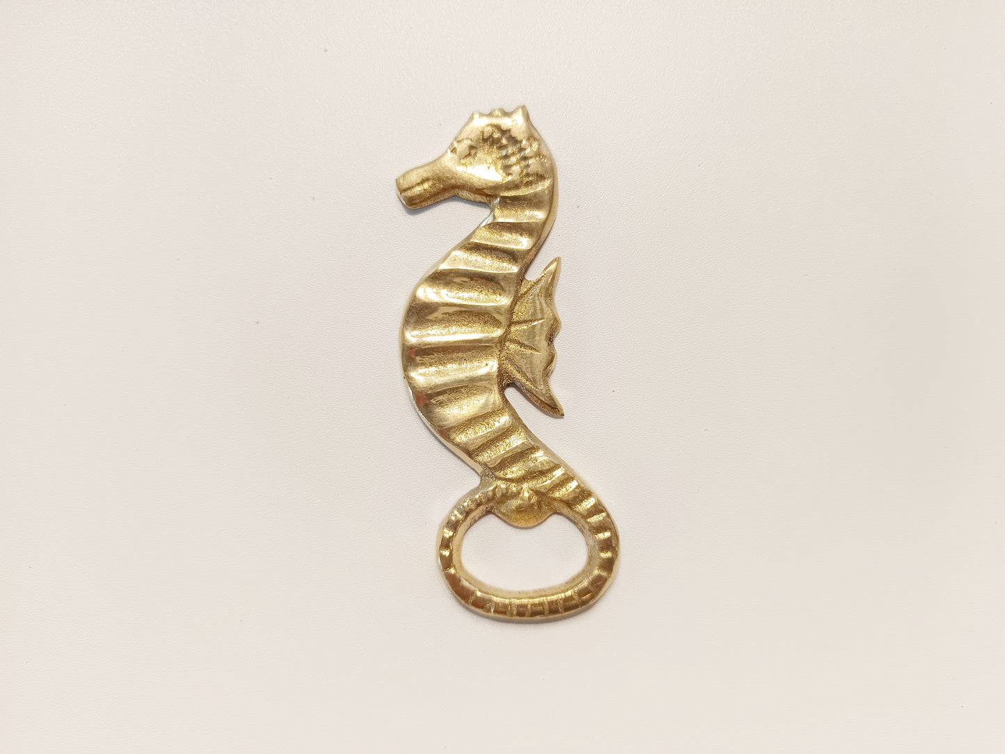 Seahorse brass bottle opener, antique brass horse of sea beer cap opener