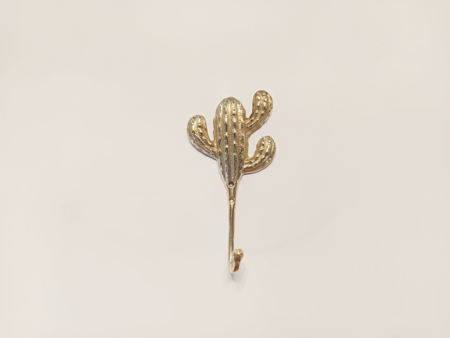 Cactus brass wall hook, antique brass cacti coat rack