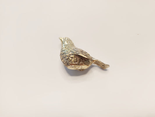 Robin bird brass figurine, antique brass pigeon miniature