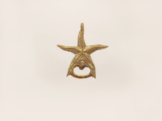 Starfish brass bottle opener, antique brass dessert sea star cap opener