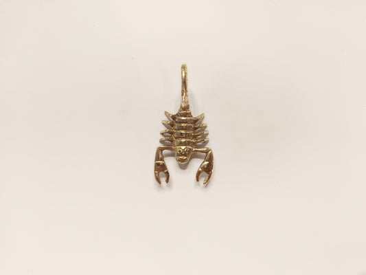 Scorpion brass figurine, antique brass dessert creature miniature.