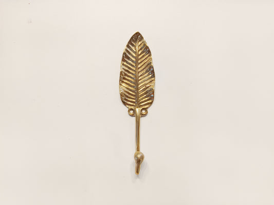 Banana leaf brass wall hook, antique brass tree leaf coat rack.