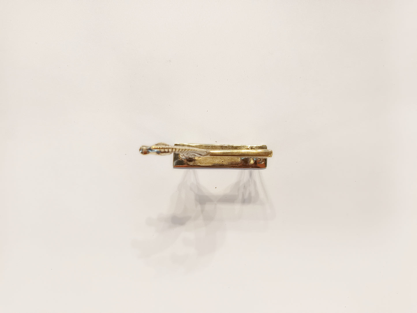 Trojan horse brass figurine, antique brass ancient war horse miniature.