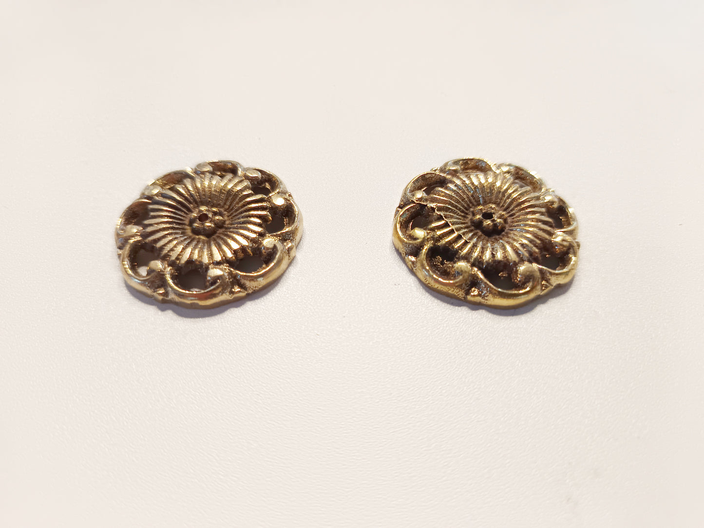 Brass small dandelion flower incense stick holder, set of 2