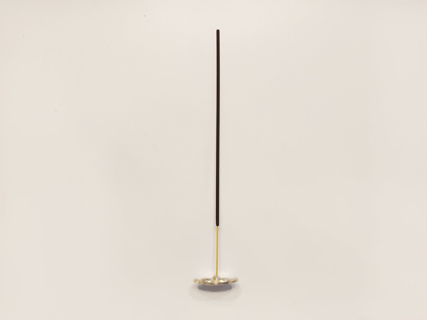 Brass small hibiscus flower incense stick holder, set of 2