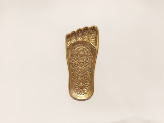 Feet sole brass ring dish, antique brass trinket plate.