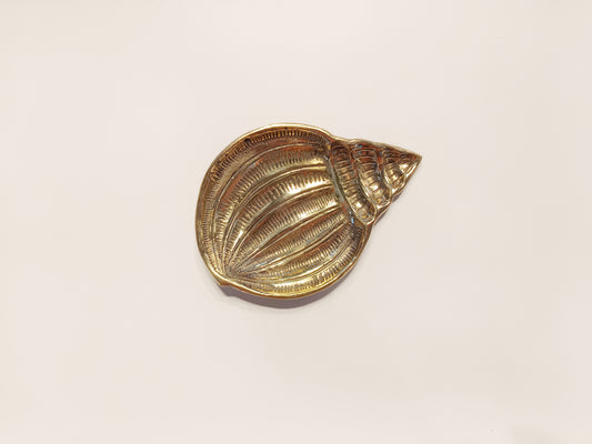 Snail brass ring dish, antique brass trinket plate.